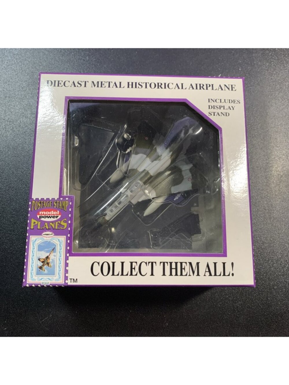 Model Power 5396 Mirage 2000 Fighter 1:100 Diecast Postage Stamp Plane NIB Vtg